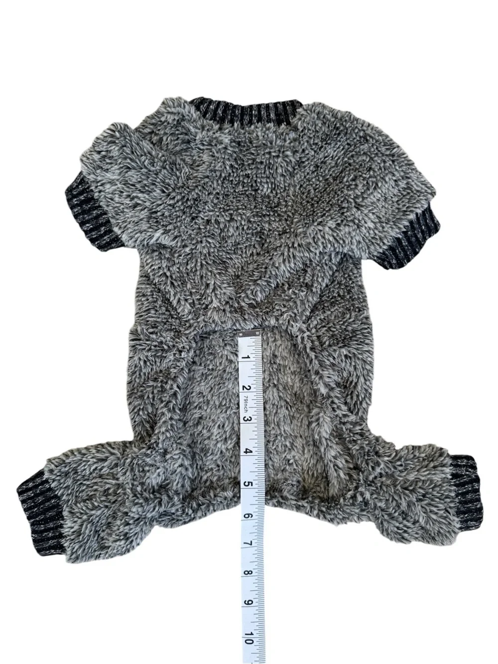Dog Fuzzy Pajamas. “Fitwarm” Grey Pet Onesie for Thermal Warmth. NWT. Never Worn